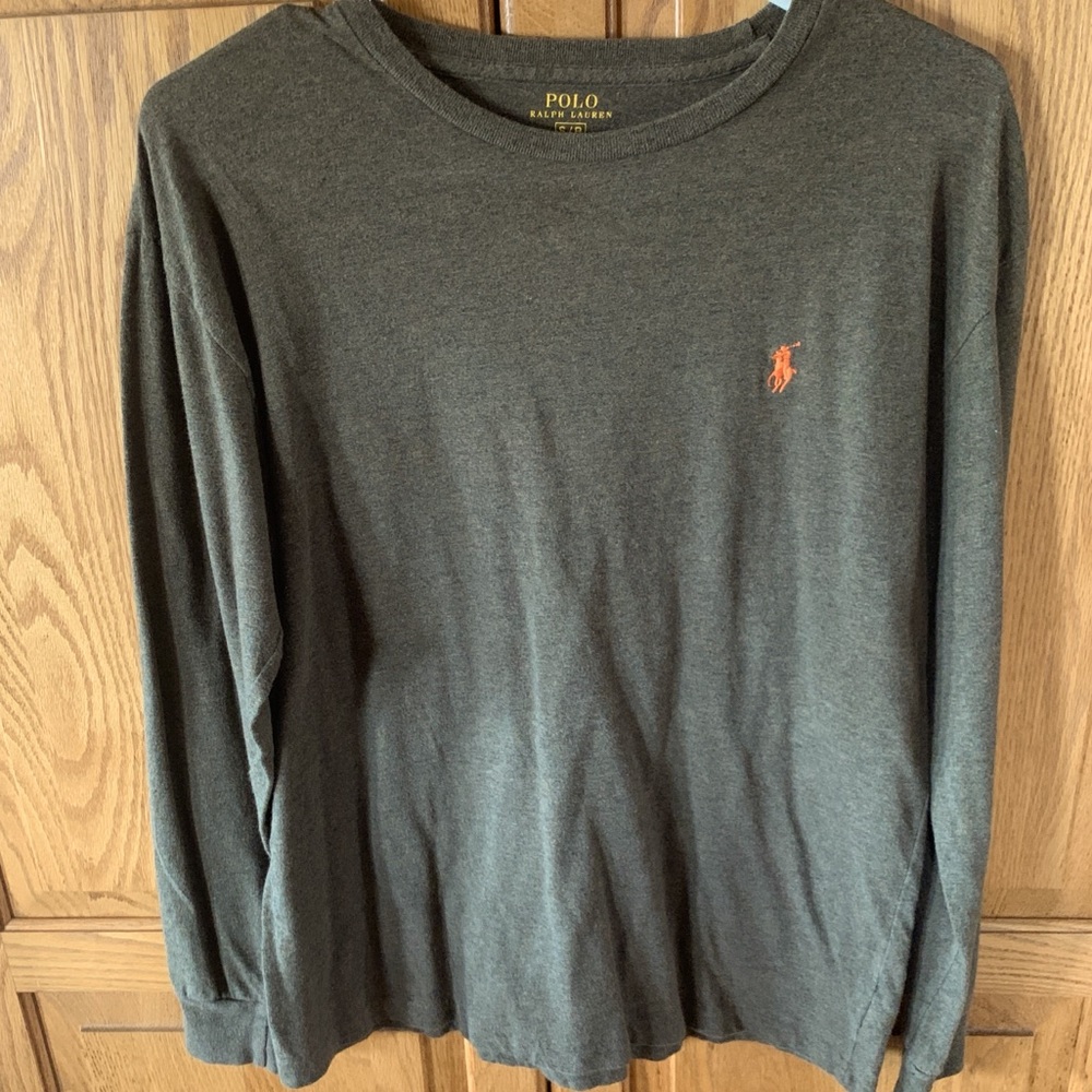 Polo by Ralph Lauren Men's Heather Green/Moss Long Sleeve Shirt